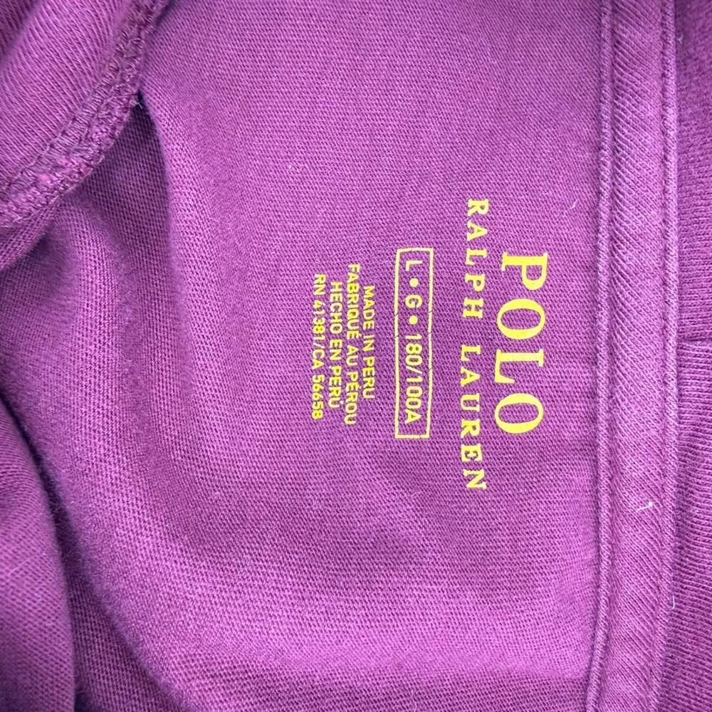 Polo Ralph Lauren Men's Burgundy‎ Long Sleeve Hooded T-Shirt Tee Large